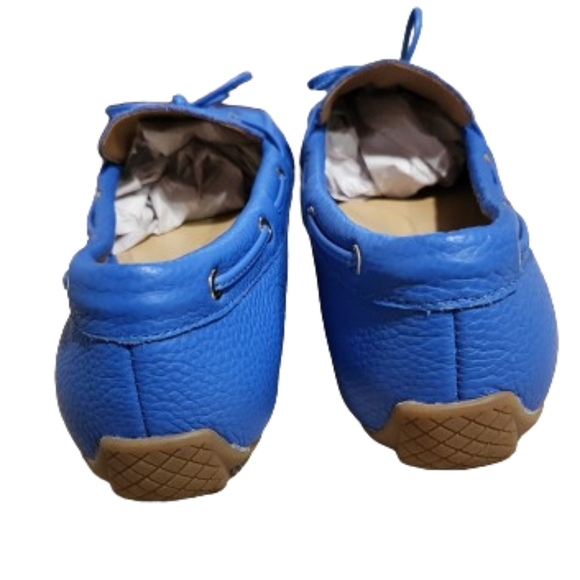 Talbots Jessie Biscayne Blue Driving Moccasin Loafer Size 8 - Picture 3 of 10